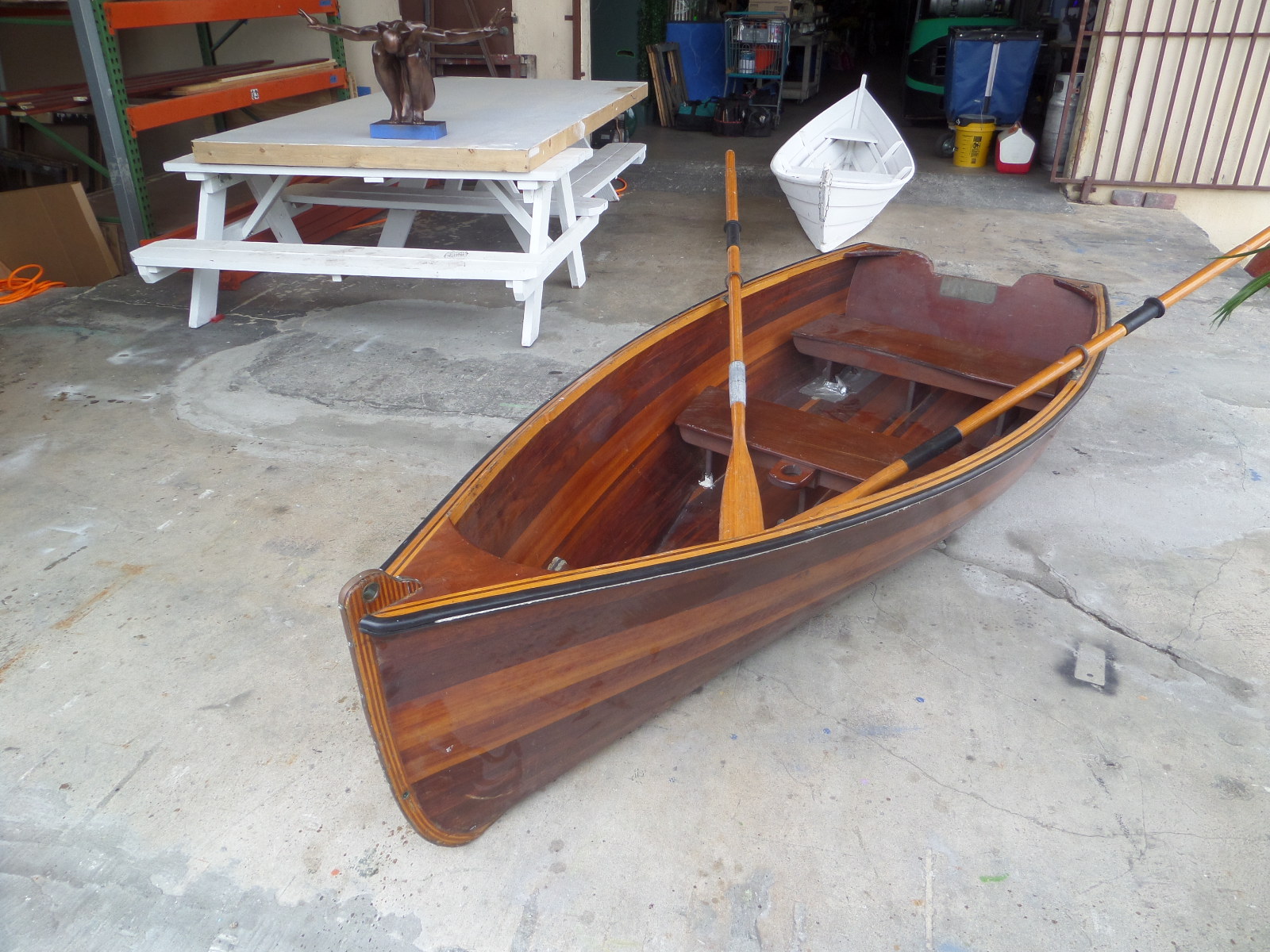 Classic Wooden Row Boat
